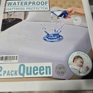 Waterproof Mattress Protector - Light Gray